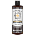 Liquid Wood Wood'n Stain in 8 oz Red Mahogany by Retique It, showing the rich reddish-brown stain and applicator brush.