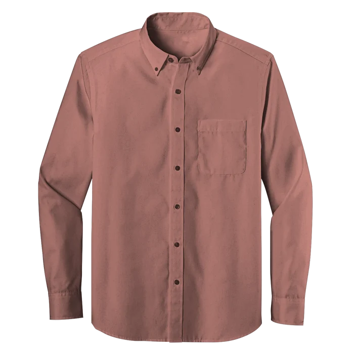 Long Sleeve One Pocket Button-Down Polo (LL07)