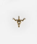 A gold longhorn hat charm on a white background #color_gold