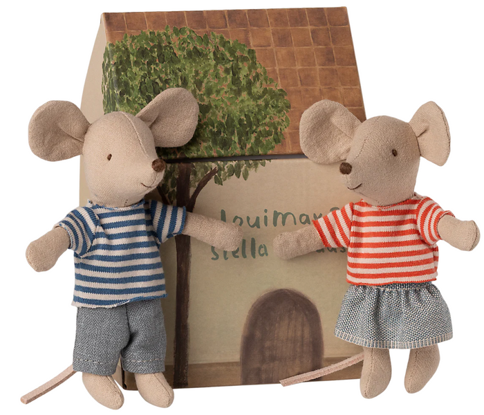 Louimax and Stella, little brother and sister mice