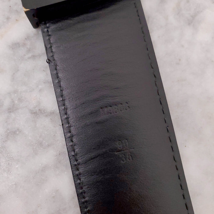 LOUIS VUITTON DAMIER LOGO BELT - SIZE 90