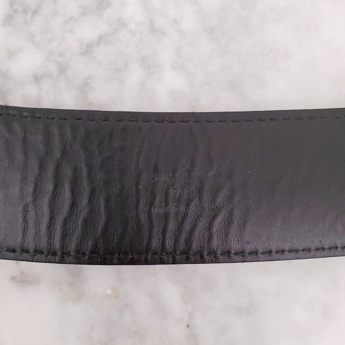 LOUIS VUITTON DAMIER LOGO BELT - SIZE 90