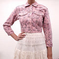 LOVE SHACK FANCY X GAP COLLABORATION FLORAL DENIM JACKET - SIZE L