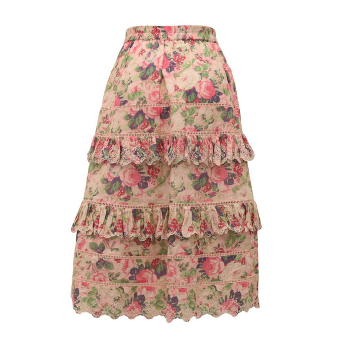 LOVESHACKFANCY 'NAILA SKIRT' IN 'VEILED KISS' - SIZE P (XS)