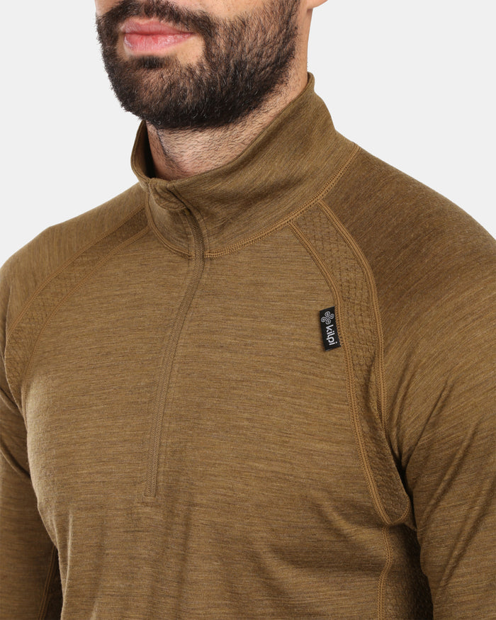 Herren-Langarmshirt aus Merinowolle base Schicht oben Kilpi JAGER-M
