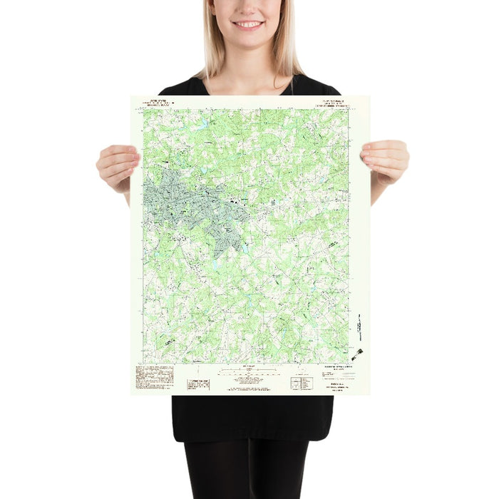 Map of Georgetown, South Carolina by USGS, 1983 – Easley, Lakes & Creeks