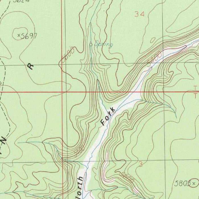 Map of Kanab, Utah by USGS, 1985 – Kanab Creek, Zion National Park & Coral Pink Sand Dunes