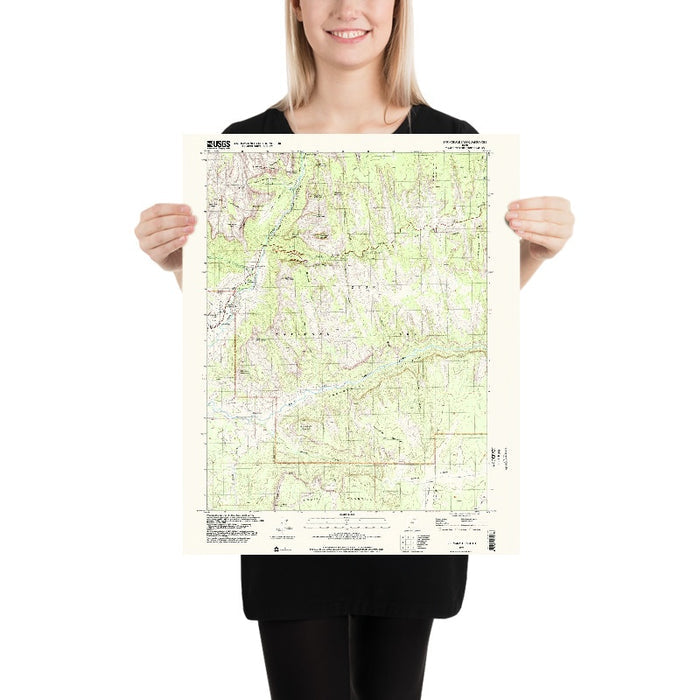 Map of Springdale, Utah by USGS, 1997 – Zion National Park, Virgin River & Zion Canyon