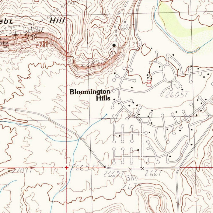 Map of St. George, Utah by USGS, 1986 – Washington, Virgin River & Washington Fields