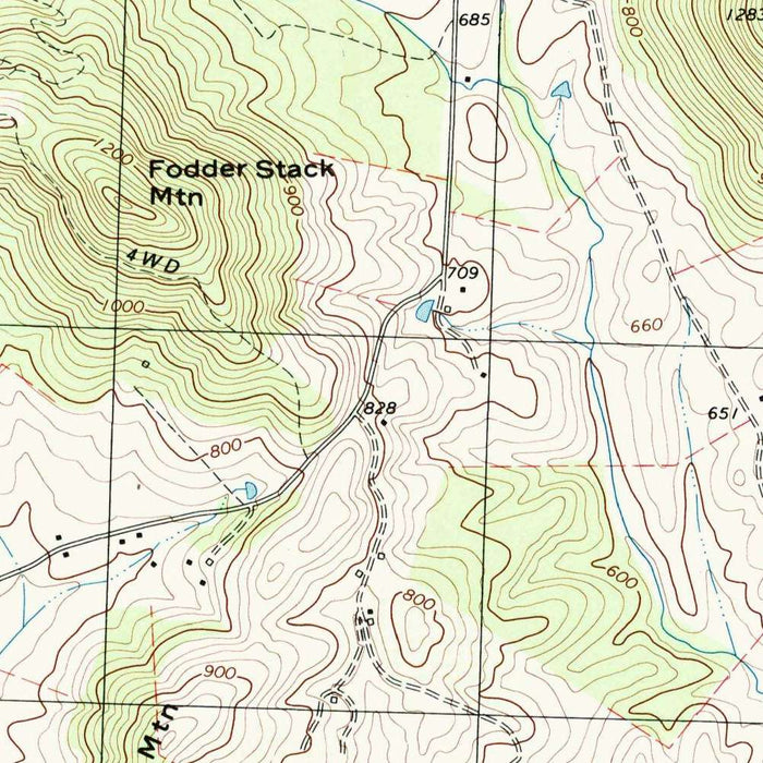 Map of Washington, Virginia by USGS, 1994 – Shenandoah National Park & Sperryville