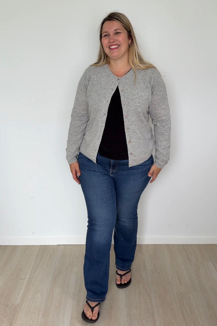 Marle Grey Organic Cotton Cashmere Cardigan