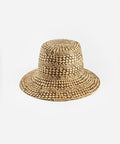 Woven bucket hat on a plain background #color_natural-brown