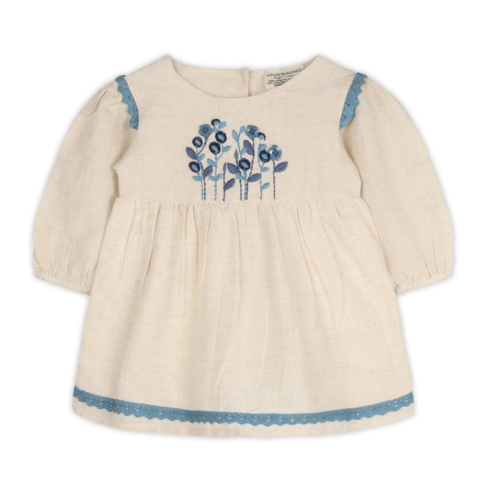 Matera Embroidered Baby Dress & Bloomer Set (Organic Cotton)