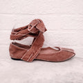 MAX MARA BLUSH PINK VELVET BALLET SLIPPER FLATS - SIZE 37