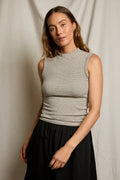 heather black stripe