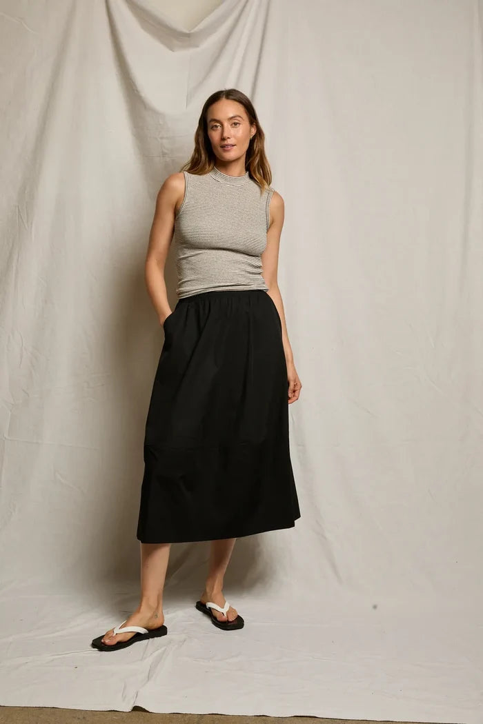 heather black stripe