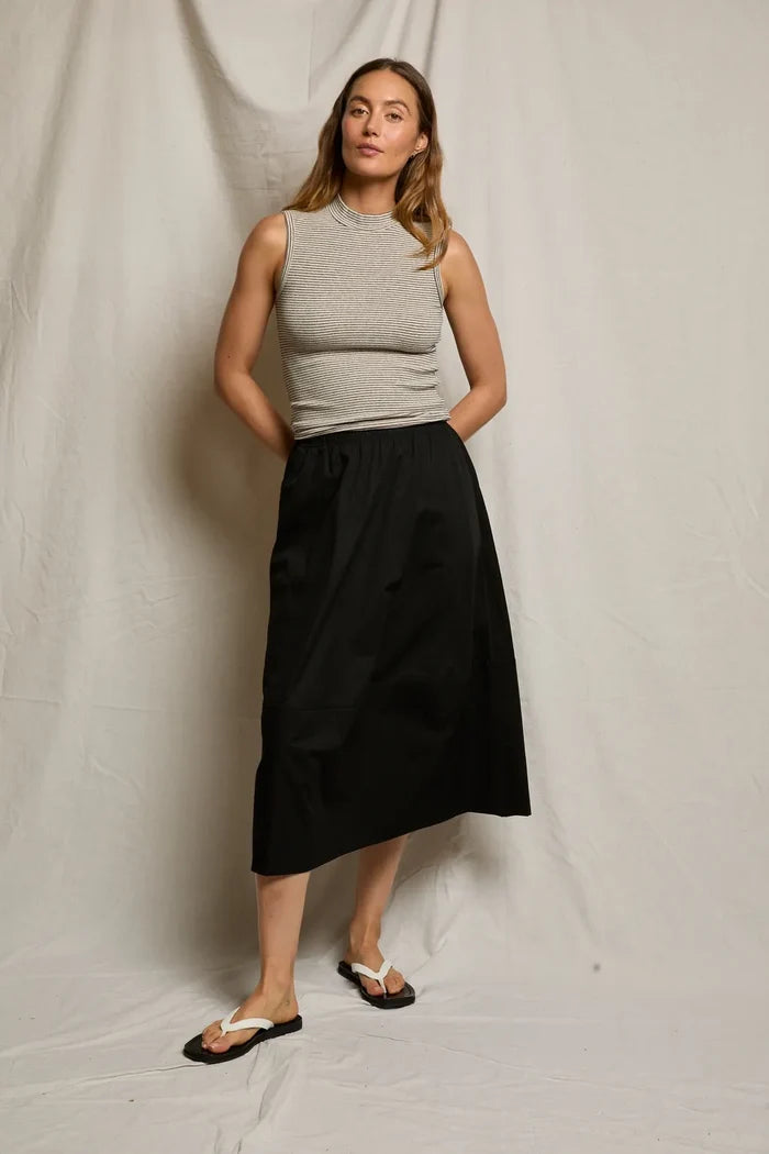 heather black stripe
