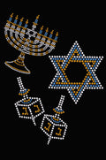 Menorah Dreidel and Star Of David