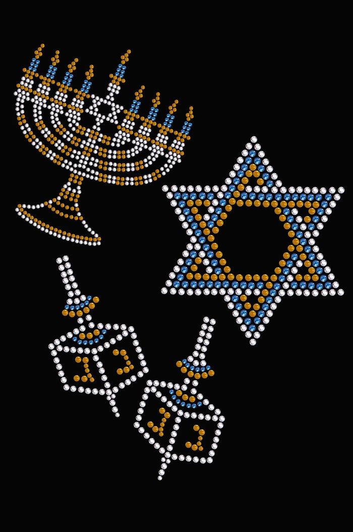 Menorah Dreidel and Star Of David