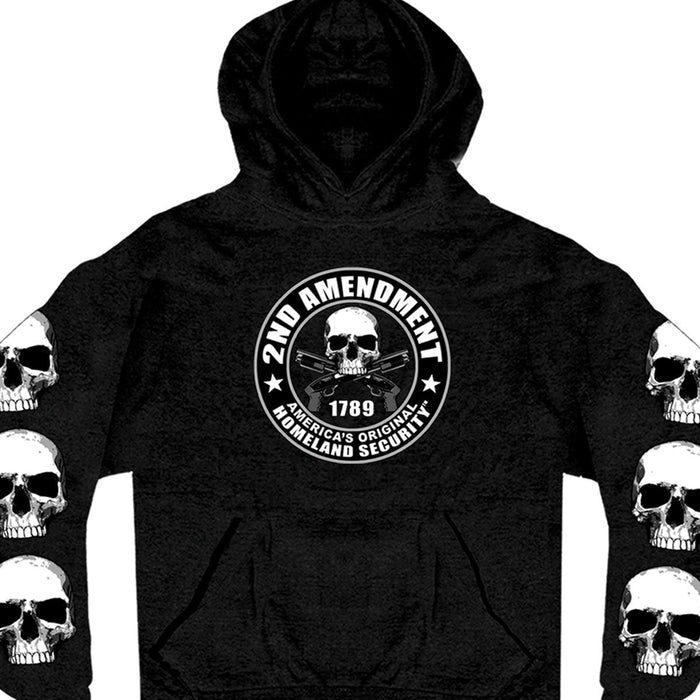 Men's 2nd Amendment Pullover: Features:

11 Ounce Heavyweight
70% Cotton 30% Polyester
2nd Amendment Print
Screen printed on