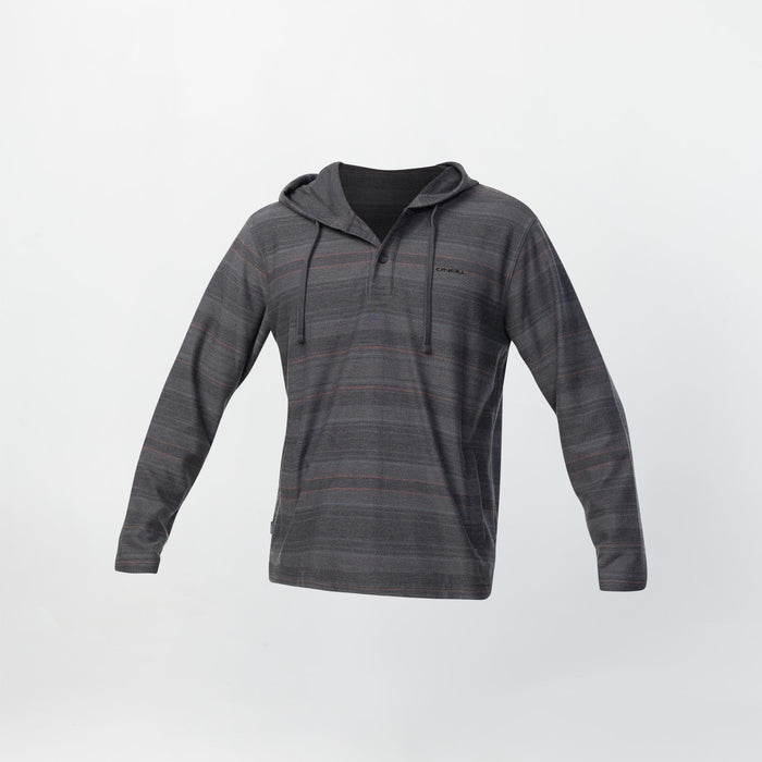 Men's Bavaro Stripe Poncho - Black