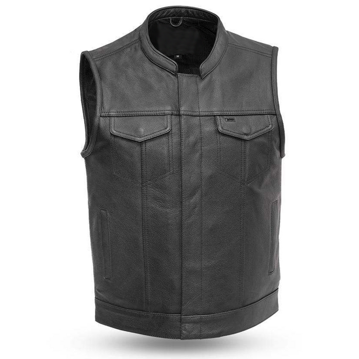Men's Blaster Leather Vest: Step out in biker style with our Men's Blaster Leather Vest