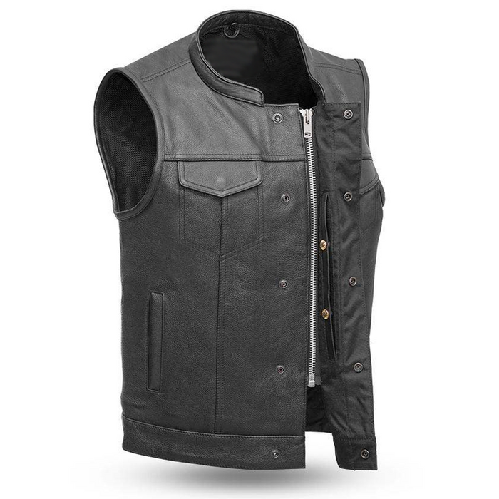 Men's Blaster Leather Vest: Step out in biker style with our Men's Blaster Leather Vest