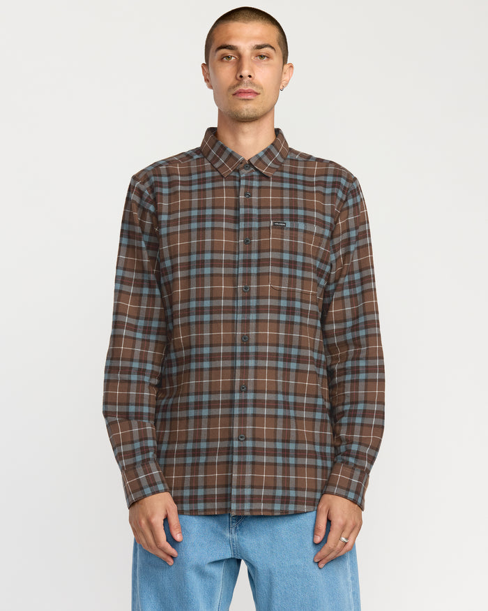 Mens Caden Plaid Long Sleeve Shirt