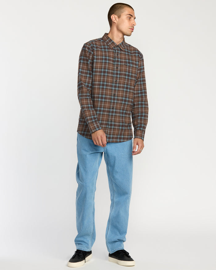 Mens Caden Plaid Long Sleeve Shirt
