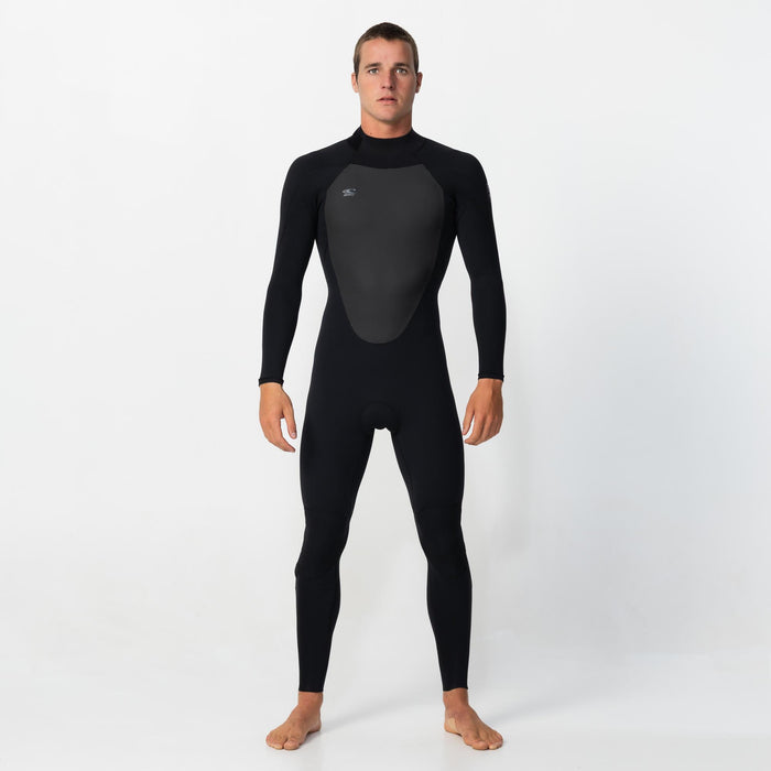 Men's Defender 3/2mm Steamer Back Zip - Black