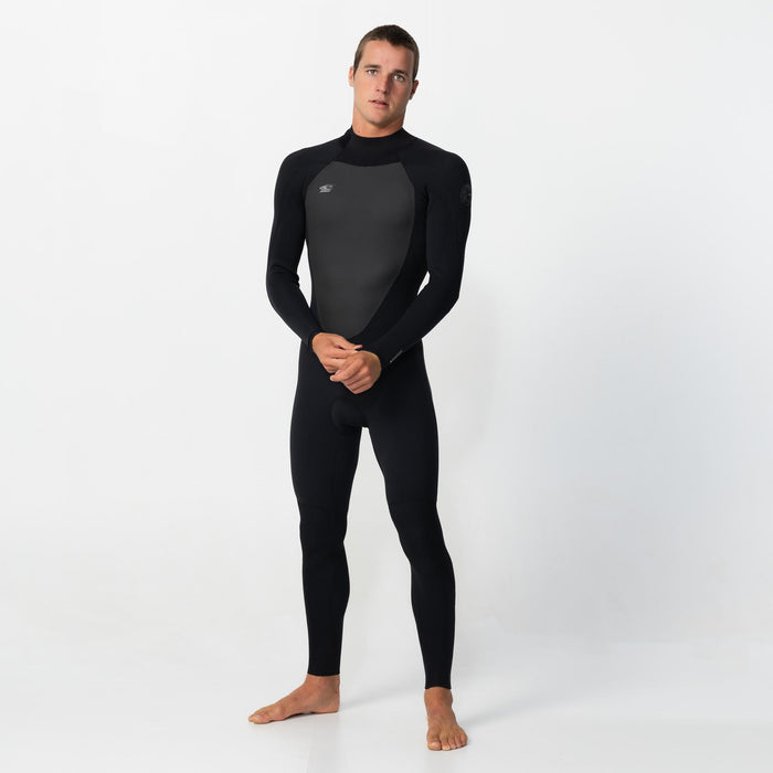 Men's Defender 4/3mm Steamer Back Zip - Black