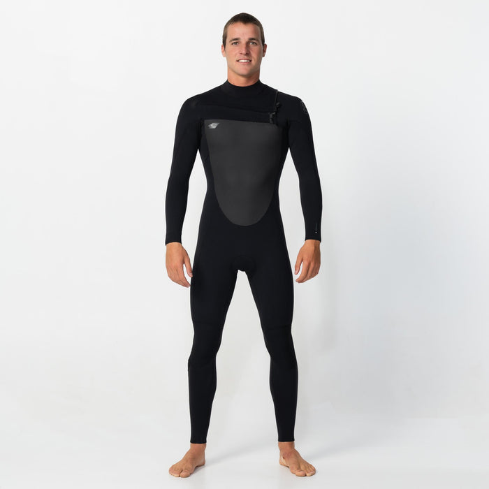 Men's Defender 4/3mm Steamer Chest Zip - Black