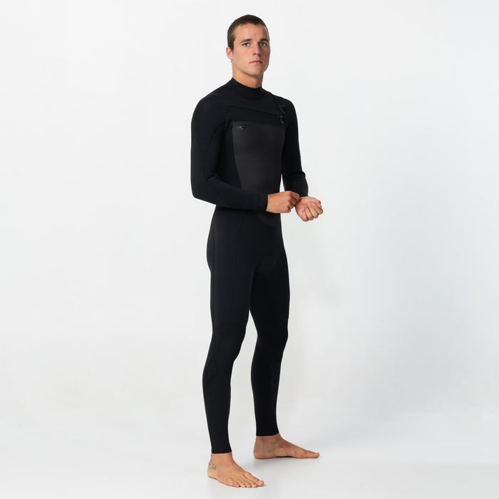 Men's Defender 4/3mm Steamer Chest Zip - Black