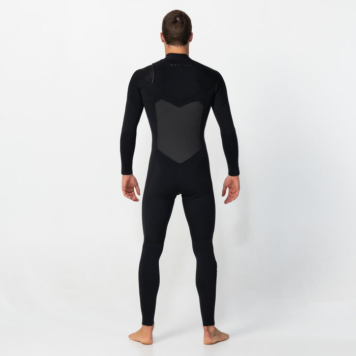 Men's Defender 4/3mm Steamer Chest Zip - Black