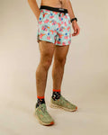 Men's Flying Pigs 5" Drawstring Split Running Shorts