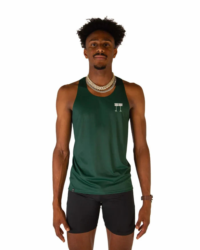 Men's Forest Green Performance Singlet