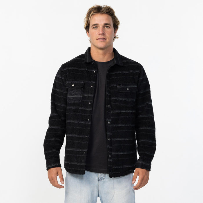 Men's Glacier High Pile Overshirt Superfleece - Black