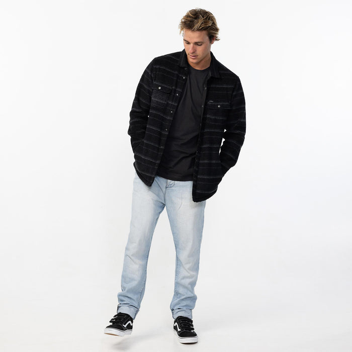Men's Glacier High Pile Overshirt Superfleece - Black