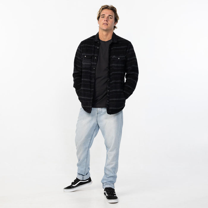 Men's Glacier High Pile Overshirt Superfleece - Black