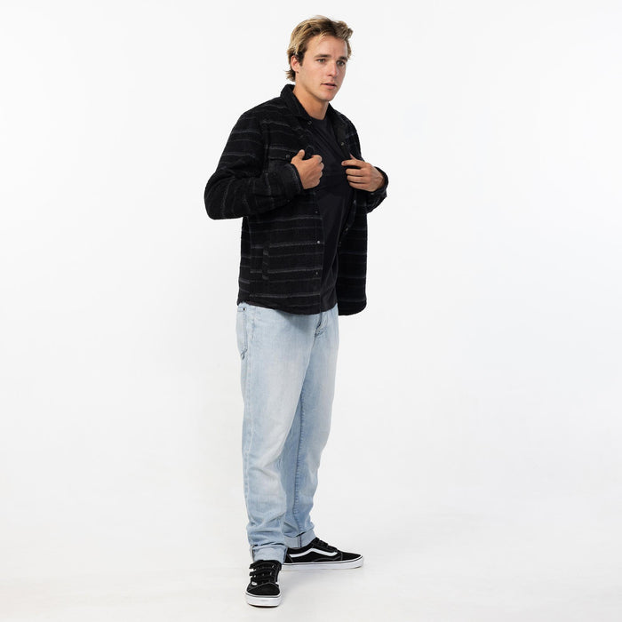 Men's Glacier High Pile Overshirt Superfleece - Black