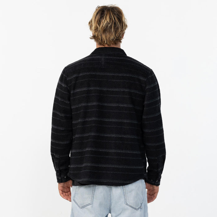 Men's Glacier High Pile Overshirt Superfleece - Black