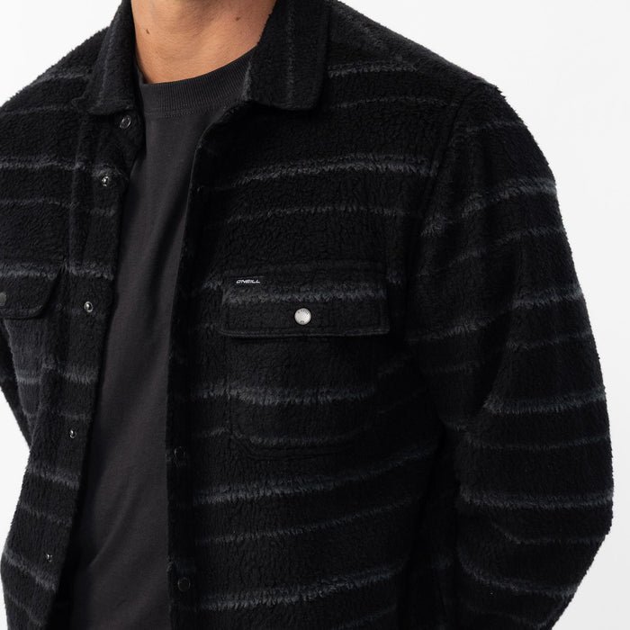Men's Glacier High Pile Overshirt Superfleece - Black