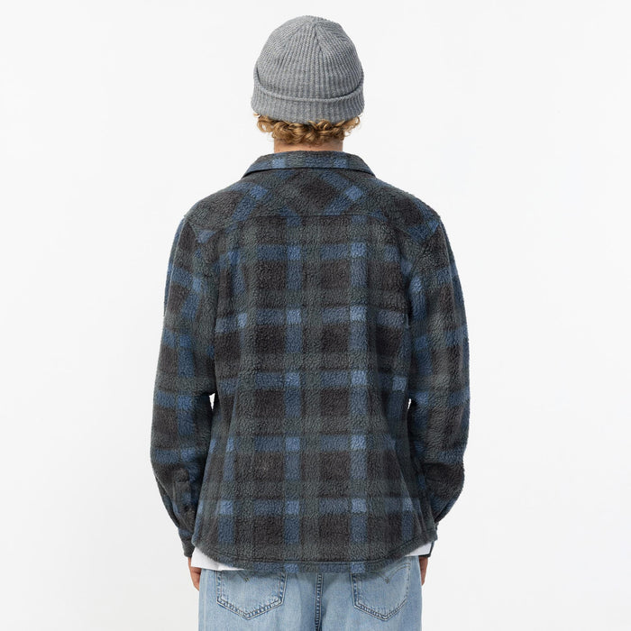Men's Glacier Plaid High Pile Superfleece - Dark Slate