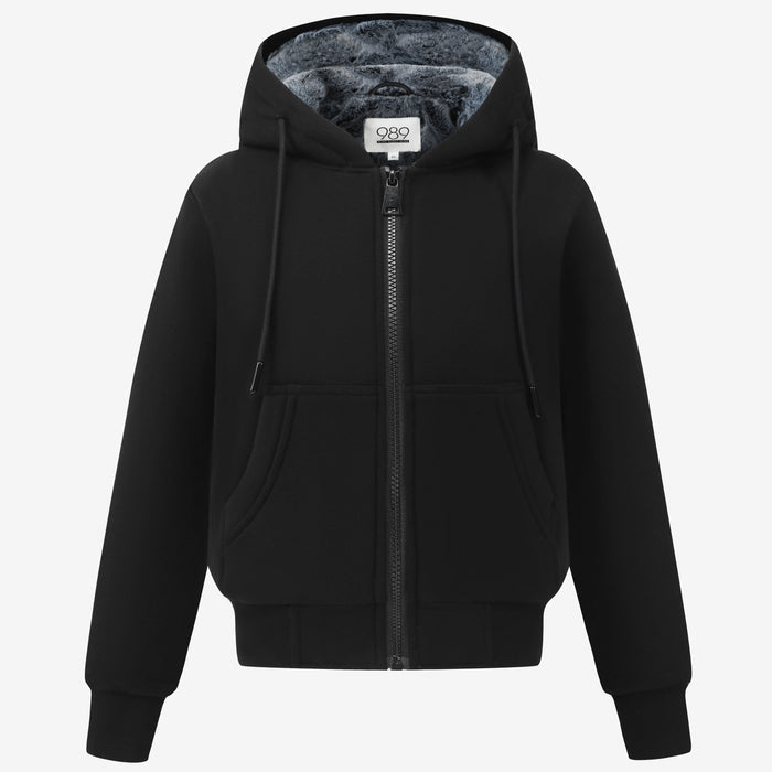 Men's Heavy Fur Lined Sweatshirt Grey Fur