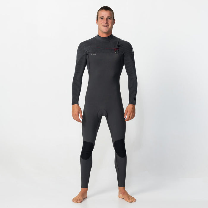 Men's HyperFire 3/2mm Steamer Chest Zip - Steel Grey