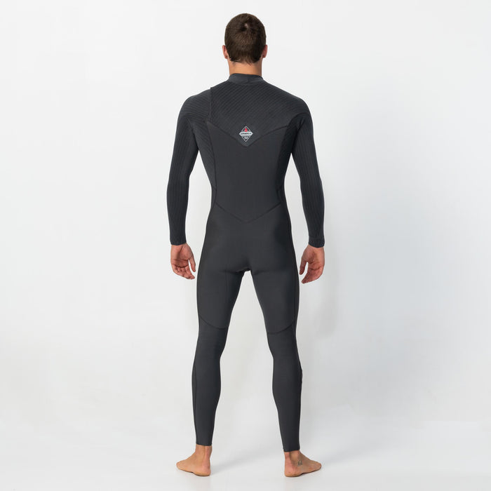 Men's HyperFire 3/2mm Steamer Chest Zip - Steel Grey