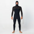 Men's HyperFreak Hooded 5/4+mm Steamer Chest Zip - Black Arabica