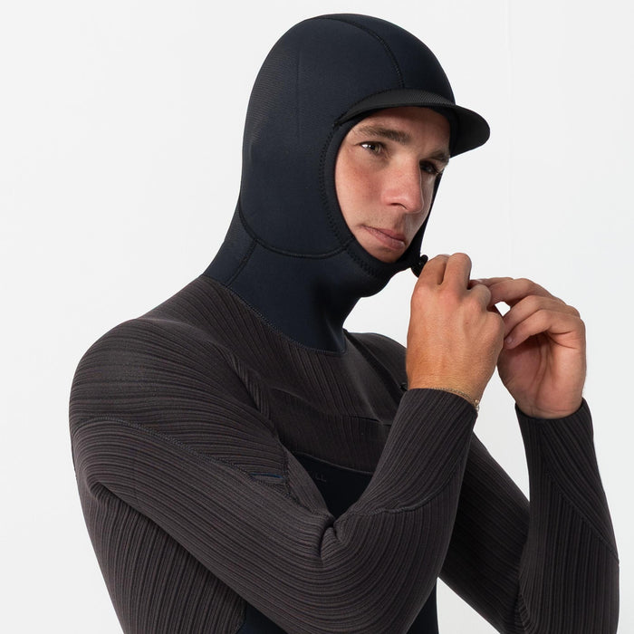 Men's HyperFreak Hooded 5/4+mm Steamer Chest Zip - Black Arabica