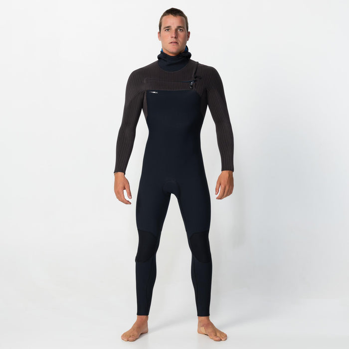 Men's HyperFreak Hooded 5/4+mm Steamer Chest Zip - Black Arabica