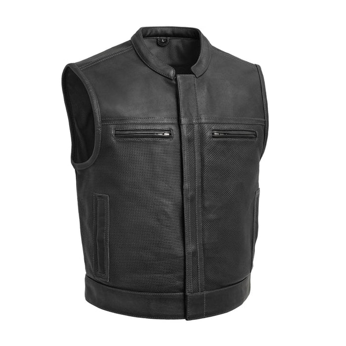 Men's Low Rider Perforated Leather Motorcycle Vest